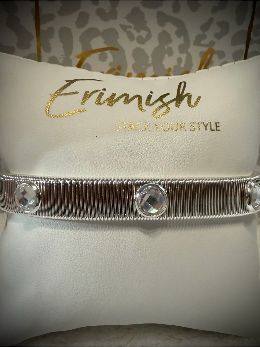 New ERIMISH Bracelet - Silver Spiral & Clear